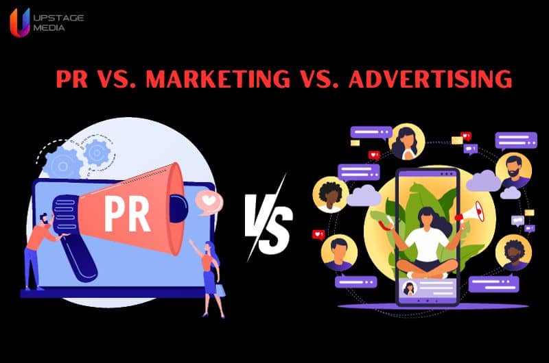 difference between PR, marketing, and advertising
